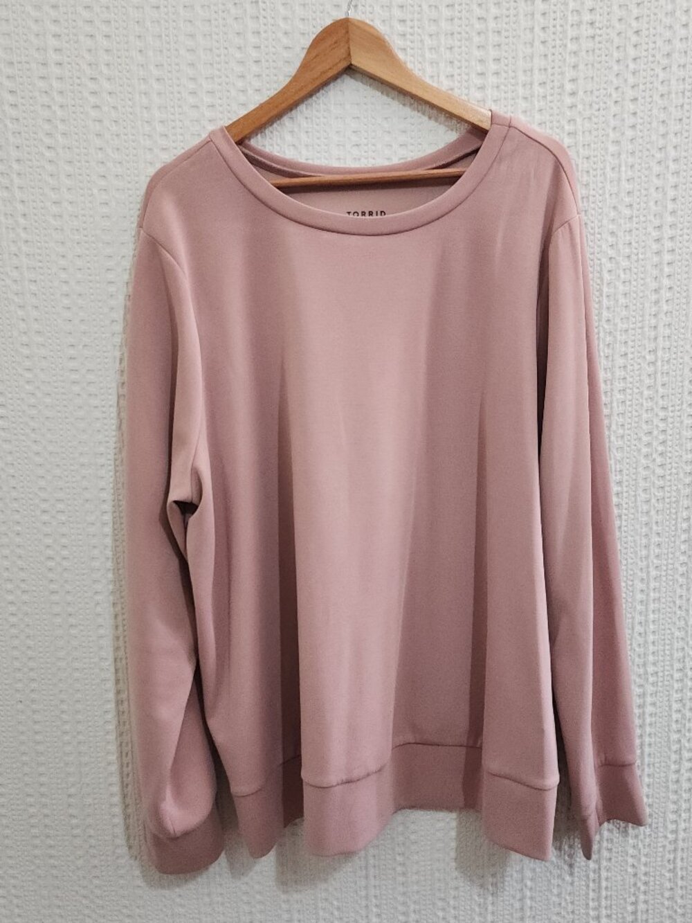 Torrid Active Dusty Pink Pullover Crewneck Sweatshirt Women's Plus Size 3X - Picture 2 of 12